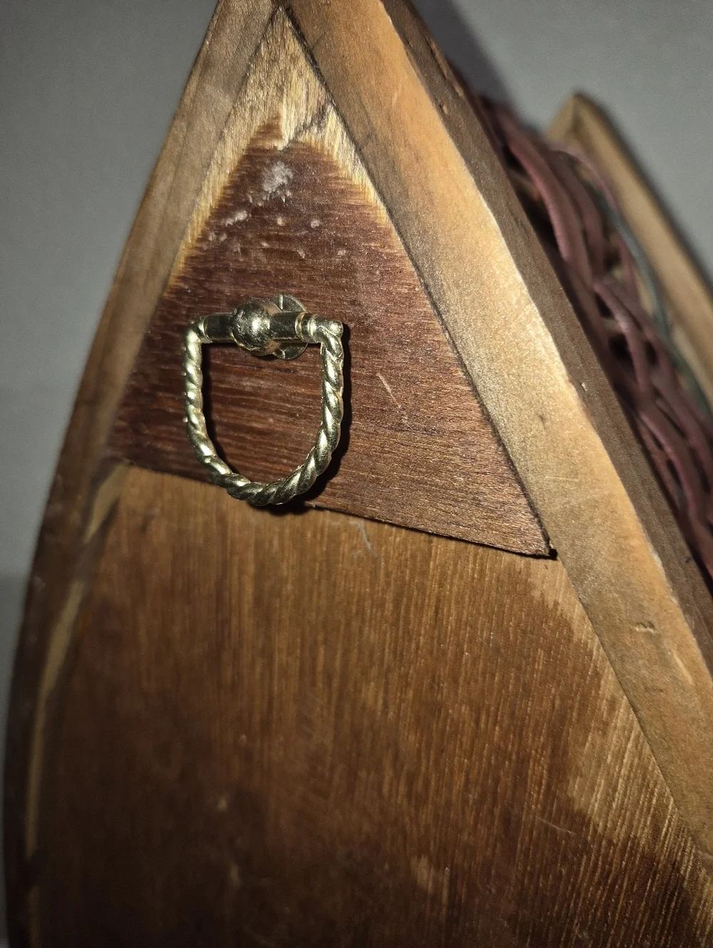 Vintage Boat Shelf Wall Basket, Nautical